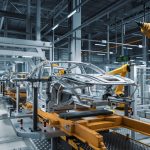 Car,Factory,3d,Render:,Automated,Robot,Arm,Assembly,Line,Manufacturing
